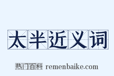 太半近义词是什么意思的图片
